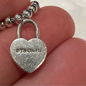 Tiffany Silver Heart Sterling Silver Beaded bracelet